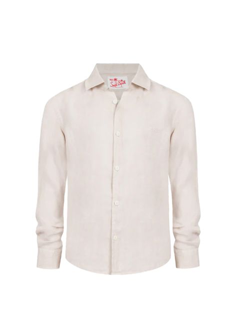 Camicia Mc2 Saint Barth Agnes bambino AGNES00331H Beige lino manica lunga colletto classico MC2 SAINT BARTH | Camicie | AGNES00331H10H